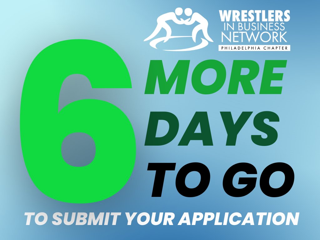 There are only 6 more days left to apply for the 3rd Annual WIBN Philadelphia Scholarship.

Do you know a wrestler that could benefit from applying to our 2023 Scholarship Program? Tag &amp; share this post!

Apply by May 31st! bit.ly/43aq6W1
