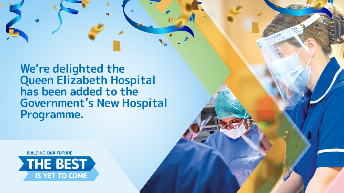 It’s the news we’ve been waiting for! 🎉

We’re delighted The Queen Elizabeth Hospital has been added to the Government’s New Hospital Programme!

More here: bit.ly/NewQEH2030