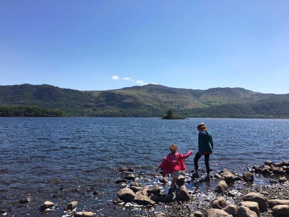 One of my favourite pictures of my two in one of our favourite places-Derwentwater. This day was so perfect ❤️ You don’t always have to go abroad for the best holidays. 
We’re all off to Whitby on Saturday and we can’t wait for more of this 👇🏼
#familytime #keswick #derwentwater