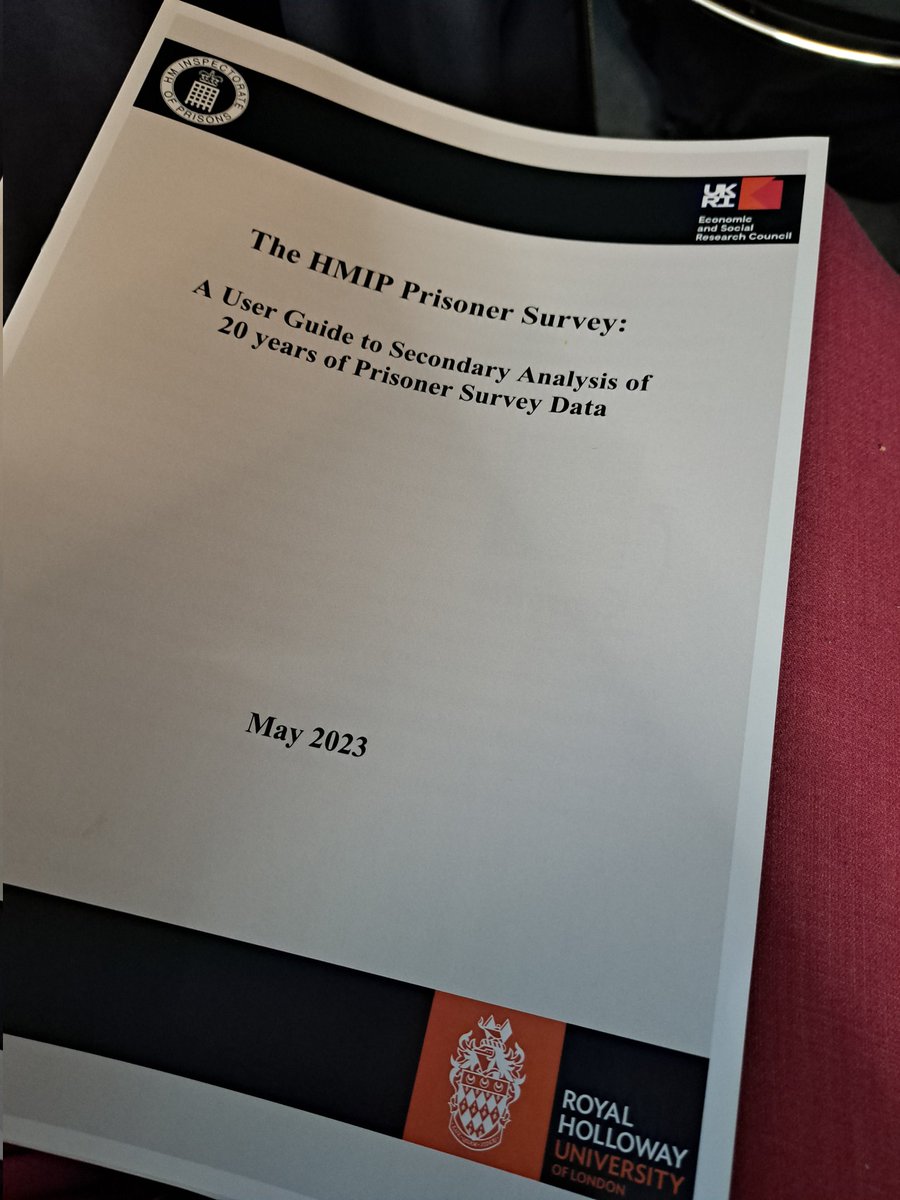 ninachampioncja's tweet photo. Great to be here with @DrRosieMeek learning about crucial analysis of 20 yrs of @HMIPrisonsnews prisoner survey data, or in @nicklhardwick2 words "100k prisoners' stories", which he sets out we have a responsibility to use to bring about positive change. @PrisonsDataESRC https://t.co/JJyVfJgFKd