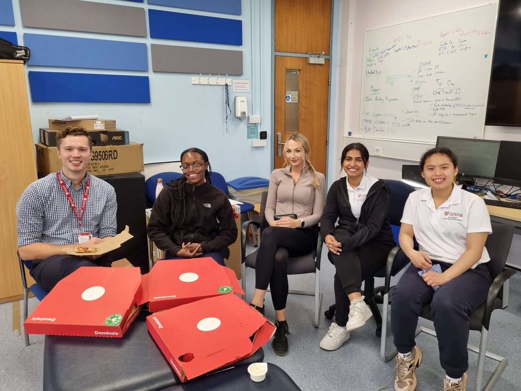 A huge thanks to our research placement students. A job well done. #pizzaReward <a href="/SBP_Physio/">Samuel Briggs-Price</a>