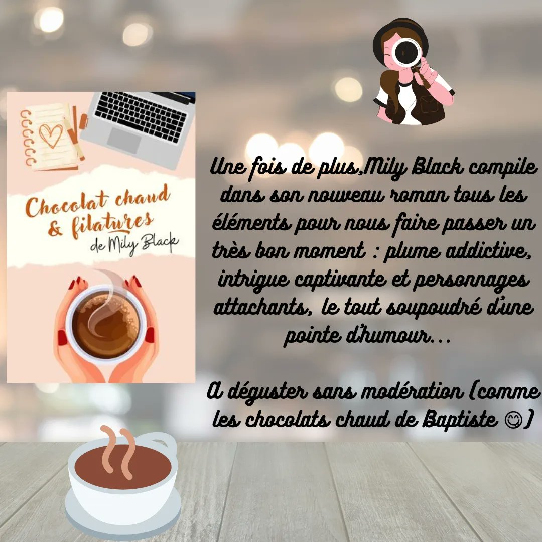 bea__mars's tweet photo. #NouvelleChroniqueenLigne
Mon avis 💖💖💖💖 sur #ChocolatChaudetFilatures de #MilyBlack
#FrenchBlogTour
https://t.co/QFdL2JFnWW https://t.co/gc6l3XOWyY