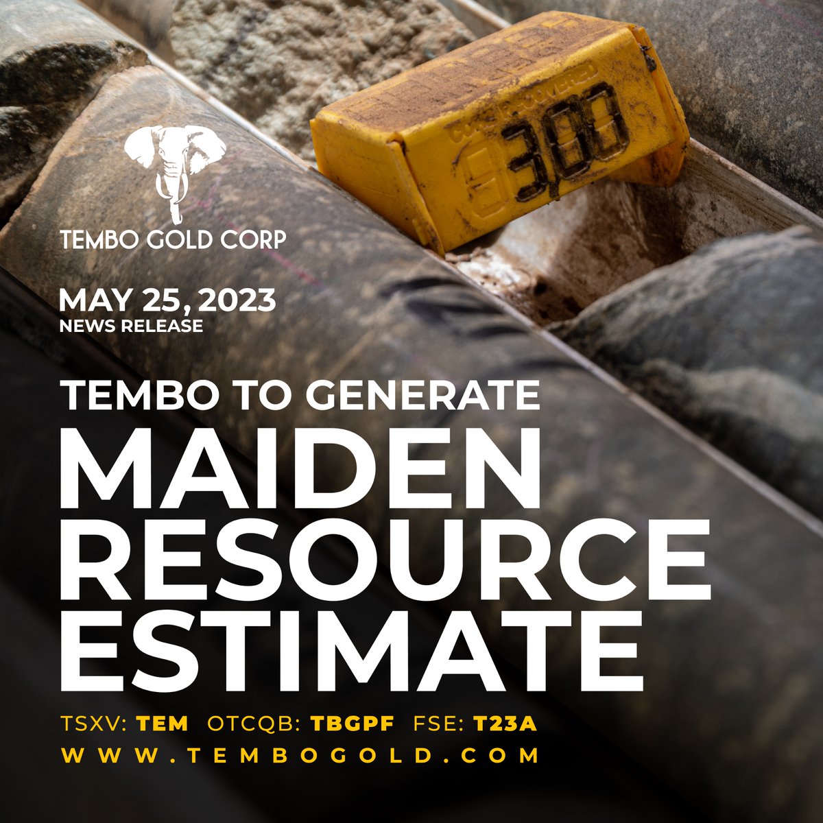 NEWS RELEASE: Tembo to Generate Maiden Resource Estimate tembogold.com/tembo-to-gener…  $TEM.v #miningnews #mining #goldmining #goldprices #gold