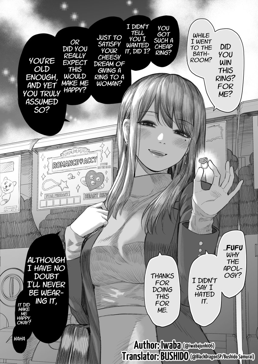 BlackDragonSP's tweet photo. "She Is Dating a Worthless Person Like Me: I Gave Her a Ring as a Gift"
by Iwaba @iwabajunki06

Many thanks go to the author for permission to work on translations for the series.
https://t.co/ZoZa19c9aR https://t.co/QNb24UZqAf