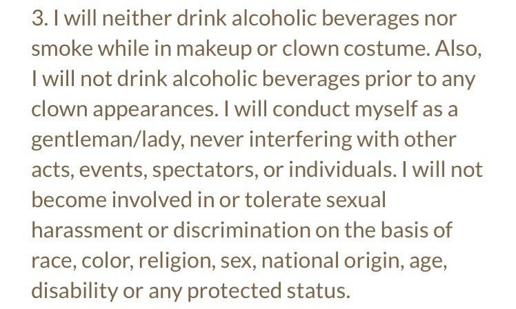 Under clown code you cannot be racist, ableist,or LGBT-phobic 

REAL Clowns can NEVER be discriminatory.