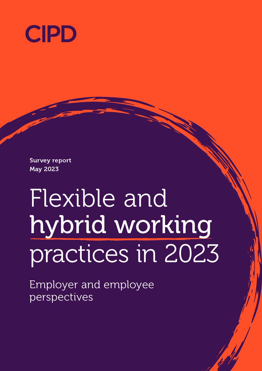 This report from the CIPD explores employer and employee perspectives of the current state of flexible and hybrid working practices. You can find a range of the latest CIPD reports on our website ➡️ bit.ly/3MxV5DF #cHRysosHR