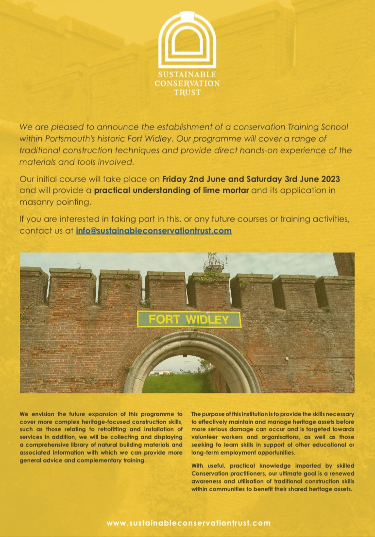 PSA _ Portsmouth School of Architecture (@arch_port) on Twitter photo Exciting Opportunity!!
Their first course starts Friday 2nd June! Email info@sustainableconservationtrust.com to show interest!! Exciting Opportunity!!
Their first course starts Friday 2nd June! Email info@sustainableconservationtrust.com to show interest!!
