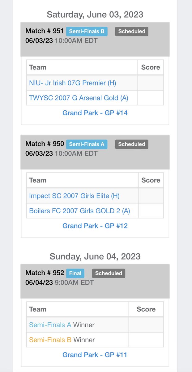 Emma Martin (@emmartin0820) on Twitter photo Indiana Presidents Cup - FINAL FOUR!
⚽️☘️⚽️☘️⚽️☘️⚽️☘️⚽️☘️⚽️☘️⚽️
Semi final game Sat 06/03 - 10am @ Grand Park #14!  #NIUJrIrish07G #20 
Love this team! Let’s go ☘️!!! Indiana Presidents Cup - FINAL FOUR!
⚽️☘️⚽️☘️⚽️☘️⚽️☘️⚽️☘️⚽️☘️⚽️
Semi final game Sat 06/03 - 10am @ Grand Park #14!  #NIUJrIrish07G #20 
Love this team! Let’s go ☘️!!!