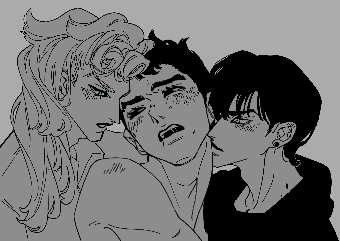 Humanoiid_Zhou's tweet photo. #ジョルミス 🐞🔫+🌸🔫
Two works for my friend's fanfic, please note that this is threesome🔞 https://t.co/TLmH5Mi0jl