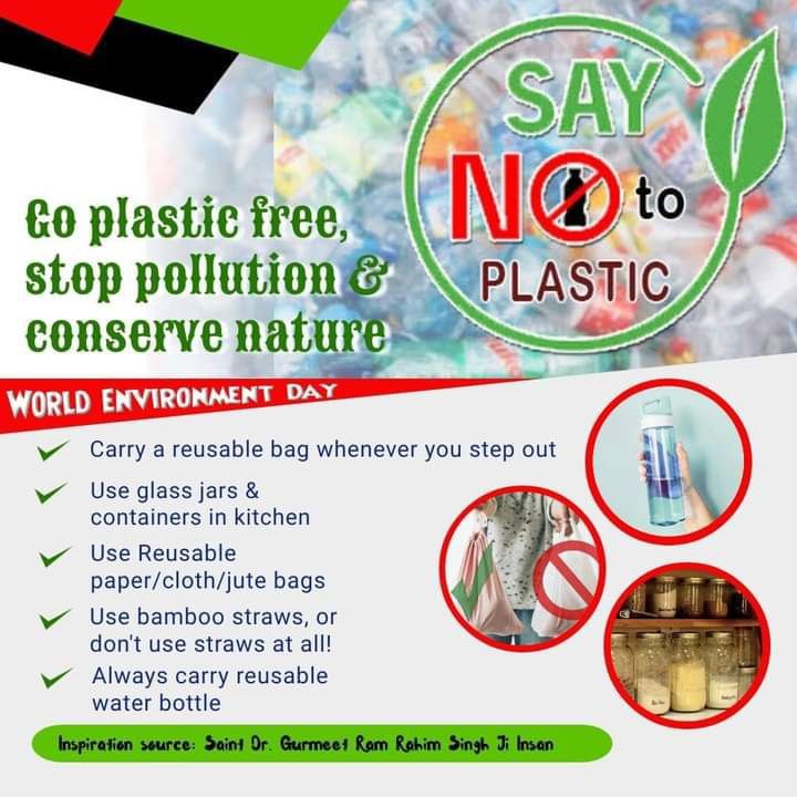 प्लास्टिक के लिफाफे पर्यावरण के लिए बहुत ही हानिकारक है इसलिए आज हमें #InternationalPlasticFreeDay पर प्लास्टिक के थैलों की जगह कपड़े के थैले प्रयोग करने का प्रण लेना चाहिए।