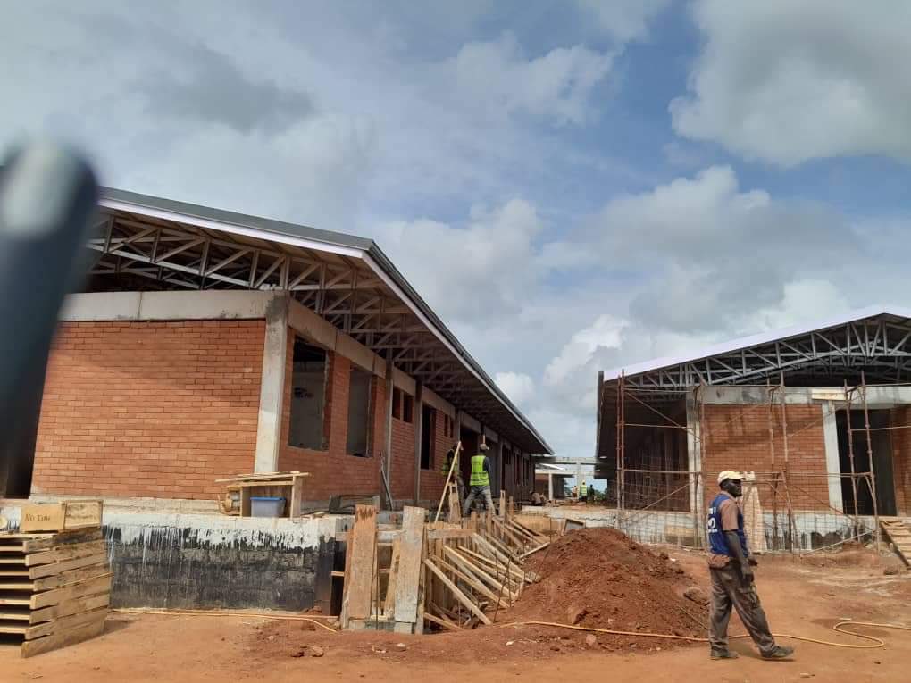 Akatsi North District Agenda 111 Hospital project roofed. YourTaxesAtWork #Agenda111