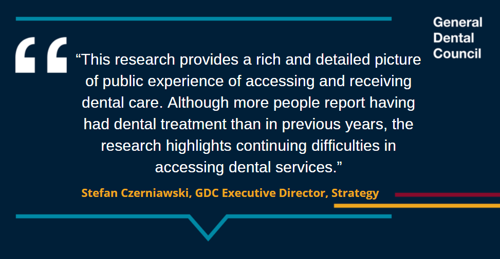 GDC_UK's tweet photo. We’ve published our latest research into the public’s views and experiences of dentistry, which encompasses views on a range of issues, including use of and access to services, affordability, and confidence in dentistry: https://t.co/PwU3AZ56OD https://t.co/fUJn5OF1Fx