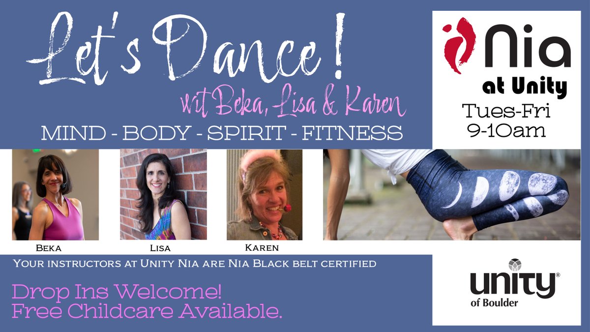 Syntysche1's tweet photo. Welcome Nia Instructor K.O! We're adding a Friday &amp; Sat Class beginning June 9th. Hope to see you there.

INFO: https://t.co/jBiXzXVOil
WEEKLY SCHEDULE: Tues-Sat 9am-10am
COST: $13 Drop Ins/$10 Seniors
Free Childcare Available.

#dancefitnessboulder #niacolorado #nia #niadance https://t.co/HZPcFmYusM