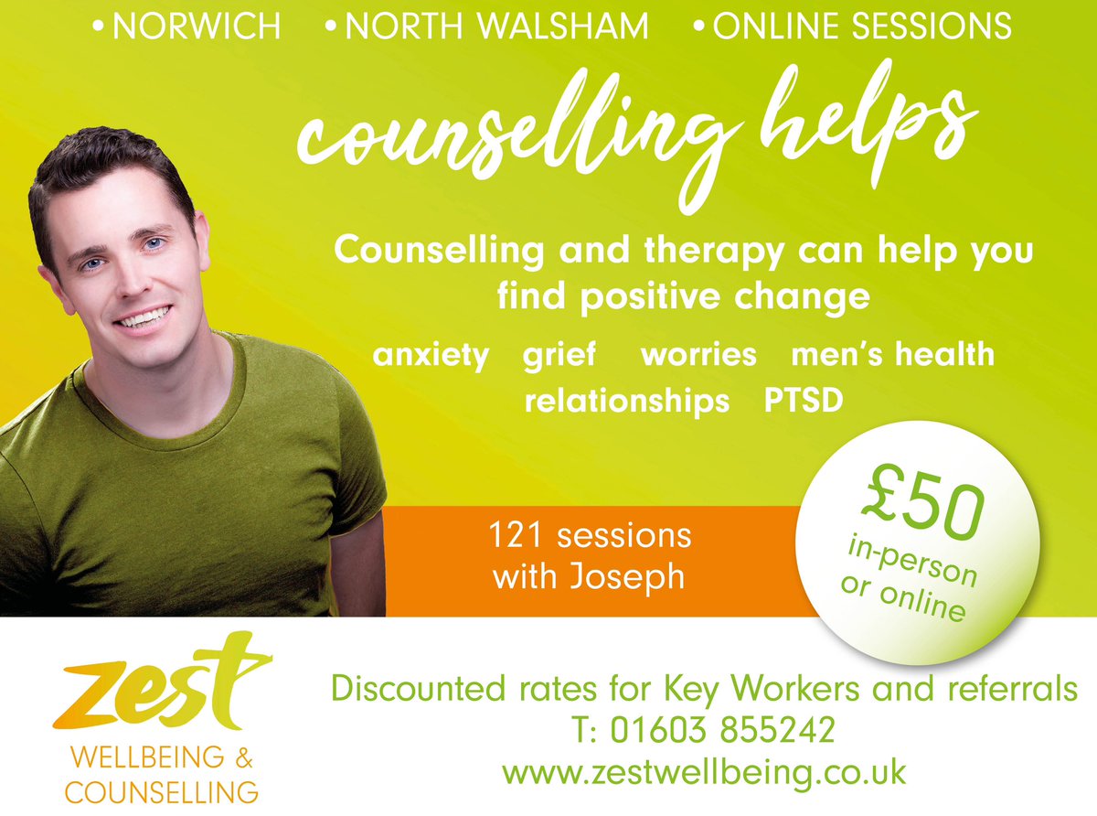 Counselling can help you find positive change.
zestwellbeing.co.uk
#counsellor #therapy #norwich #norfolk #northwalsham