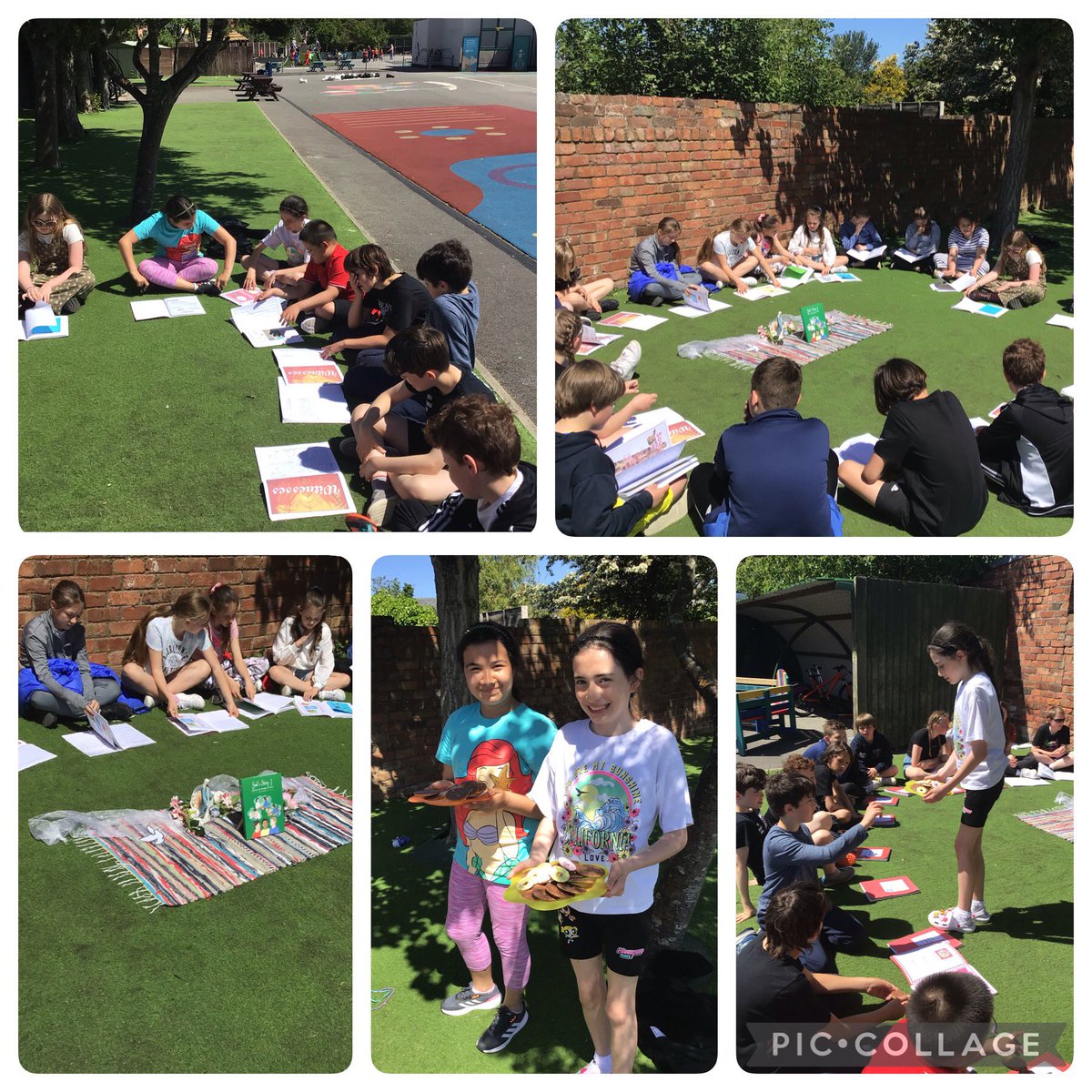 This afternoon we made the most of the sunshine and moved our Come &amp; See celebration outside. The children discussed their work in this topic, joined together in prayer and then enjoyed a sweet treat #OLOLRE <a href="/ololprimary_HT/">Headteacher at OLOL</a> #MakeADifference