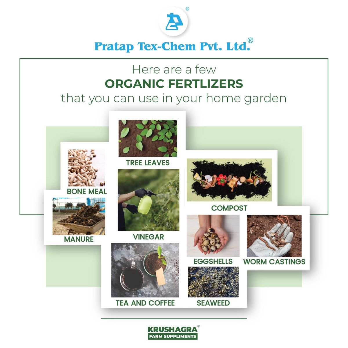 Organic fertilisers are a great way to nourish your small nursery and get great natural products with your investment. 
.
.
#PTCPL #krushagra #organicfertilisers #organic #agriculture #ecofriendly #farm #farmbusiness #biofertilizers #biopesticides #Farmers #fertilizer