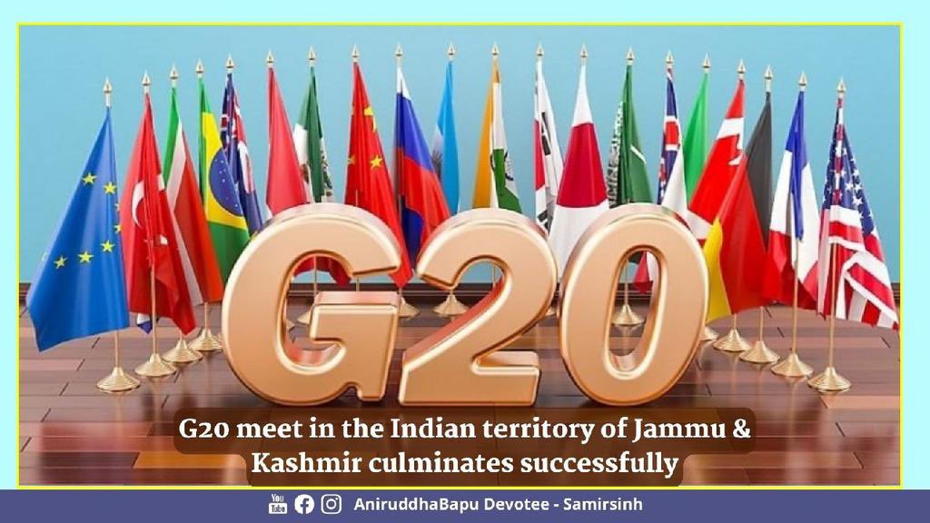 G20 summit in Kashmir culminates successfully. Terror State Pakistan tried playing all dirty terror tricks but failed, China & Turkey also tried to fan diplomatic boycott, but they, too, failed ! 
It highlights & underlines that Kashmir is no more a war zone.