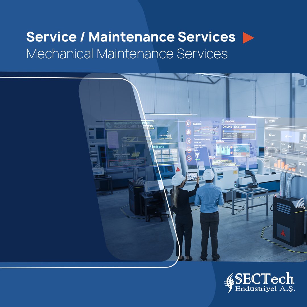 sectechendustri's tweet image. Service / Maintenance Services 
• Mechanical Maintenance Services

- Burners and Combustion Control Systems 
- Fan and Pump Maintenance 
- Maintenance of Vacuum Pumps Sampling Systems 
- Chemical Dosing Systems 
- Feeding and Stacking Systems 
- Conveyor Systems 

#Sectech