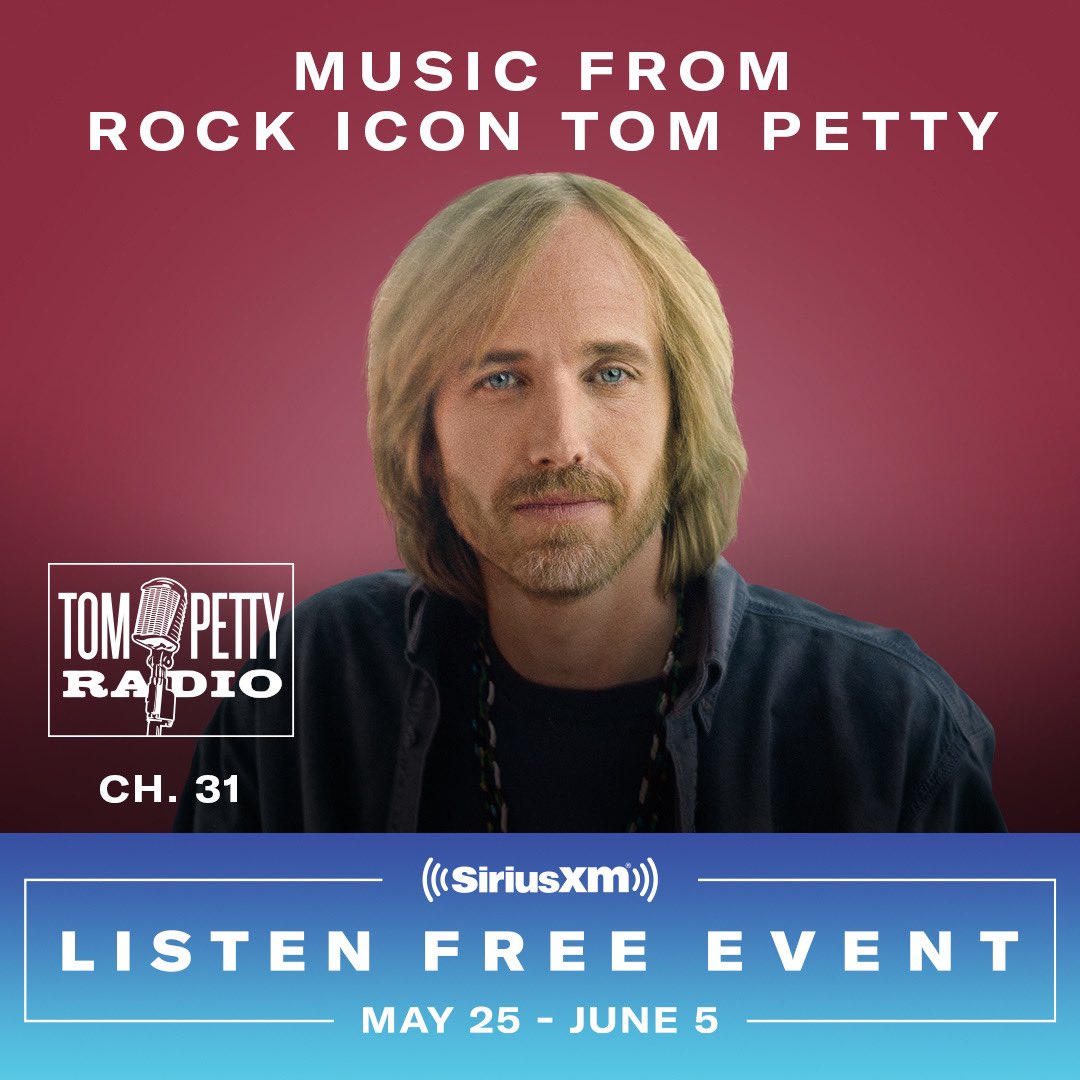 The Listen Free Event is on now. Start exploring Tom Petty Radio and even more incredible channels to get your summer started right. It’s already on in your car, so press the button to listen free. Now thru June 5th: siriusxm.com/TomPettyLF