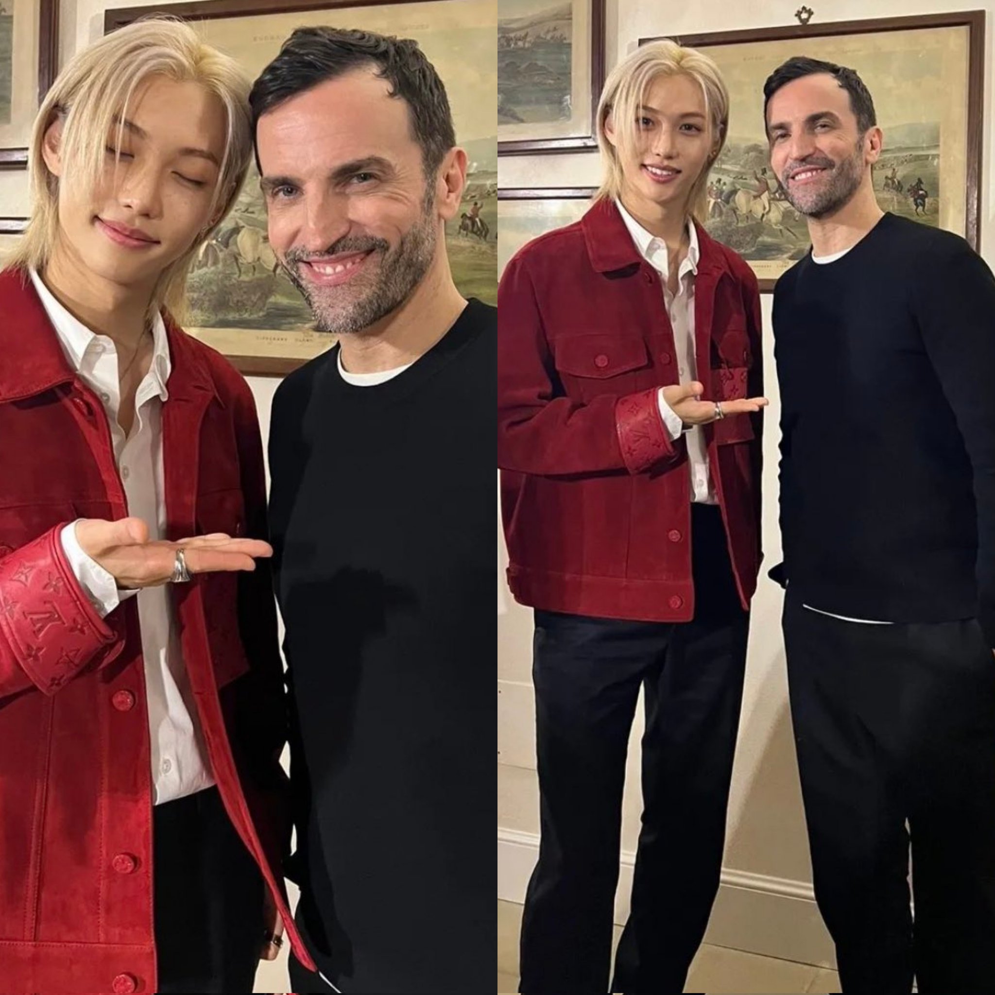 Viral Takes on X: Stray Kids' Felix in newly shared pictures with Louis  Vuitton's women's creative director Nicolas Ghesquière.   / X