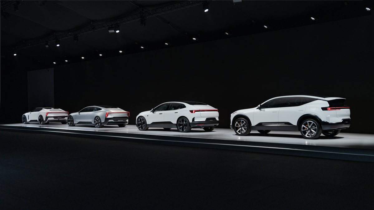 For the first time ever together, we give you: #Polestar3, #Polestar4, #Polestar5, and #Polestar6.