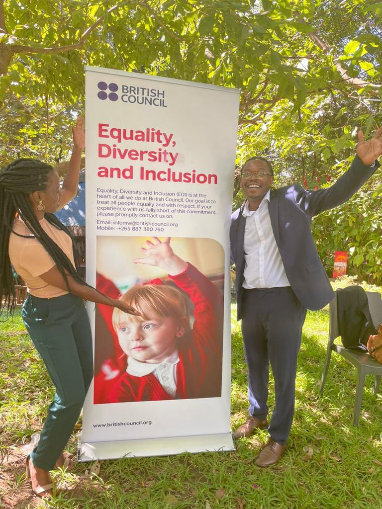 s_chilemba's tweet photo. Excited to represent @UkinMalawi with @almsosa at the @mwBritish dialogue on Equality, Diversity and Inclusion to learn about how we can continue to address challenges that different groups of people face — in the workplace and through the work that we do. #Equality #Inclusion https://t.co/08YZJctSBk