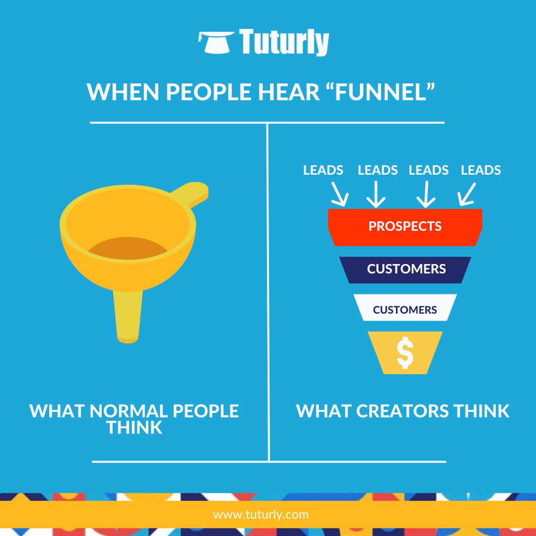 Funnel to some is just a kitchen tool for pouring liquid but to  a course creator it is the powerful tool for attracting customers.

#salesfunnel #leadmagnet #coursecreator #coachesoftwitter