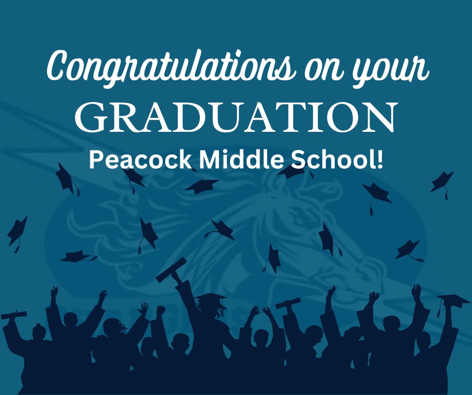 Huge congrats to the eighth graders at Peacock Middle School for graduating! 🎉🎓 #Graduation #eighthgrade #classof2023 #peacockmiddleschool