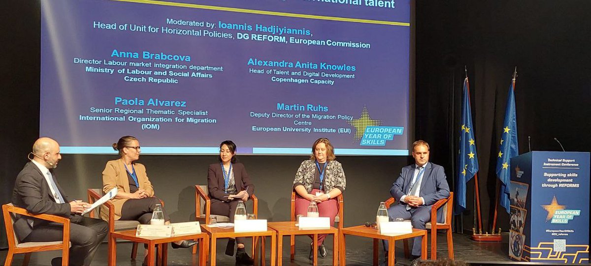 ⭐️Another great panel! #TSI helps 🇪🇺Member States attract and retain international talent, giving employers opportunities to match labour market needs, and unleashing the talent of migrants and refugees already in the #EU. #EuropeanYearOfSkills 📺europa.eu/!qqvg6n