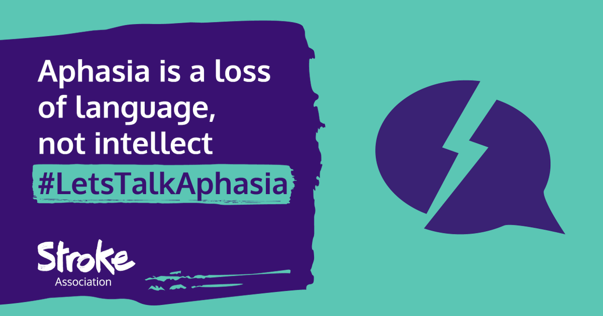 Fact for #strokeawarenessmonth - Aphasia is a complex language and communication disorder resulting from damage to the language centres of the brain. It has multiple potential causes, but stroke is the biggest cause - 40% of stroke survivors have aphasia 🧠#LetsTalkAphasia #SLT