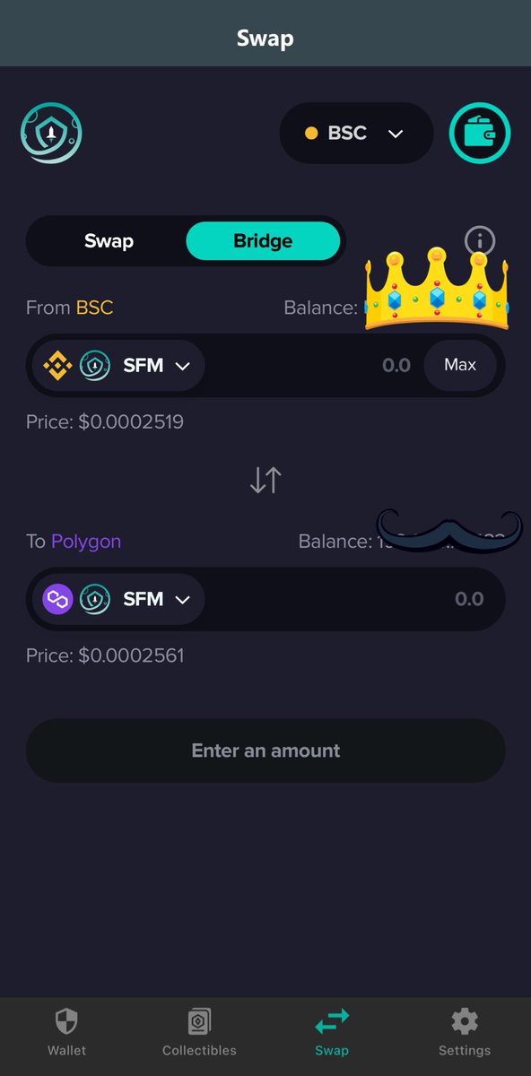 So I finally used the $SFM bridges last night on #SAFEMOONWALLET. AND I’m super impressed with how simple and fast it was!!
#SAFEMOON
#BSC 🌉#ETH🌉 #POLY
