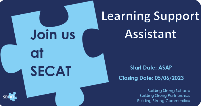 S_E_C_A_T's tweet photo. Shoeburyness High School are searching for a Part Time Learning Support Assistant.
The role starts ASAP, and the application closing date is the 5th June 2023 at midday.
#hiring #education #SECAT
https://t.co/zXP45ExbBC https://t.co/ojIFrhS4eu