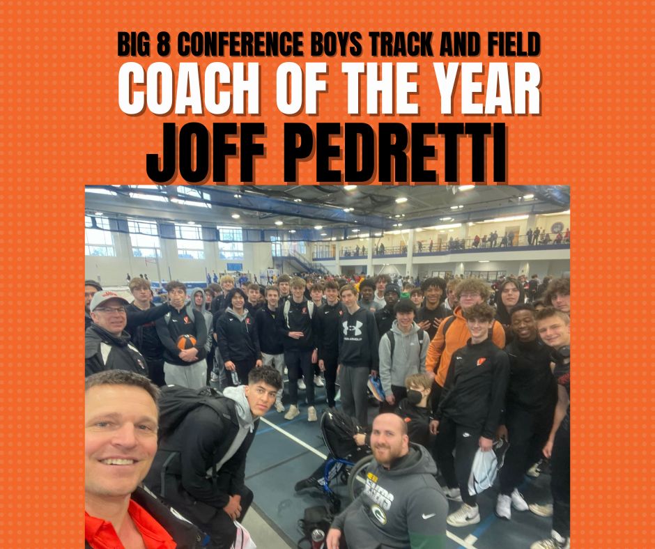 Congratulations to our <a href="/VeronaWildcatTF/">Verona Wildcat T&F</a> Boys Head Coach Joff Pedretti on earning Big 8 Conference Boys Track and Field Coach of the Year! Go get 'em at sectionals today! <a href="/VAHSwildcats/">VeronaAreaHighSchool</a> #GoWildcats