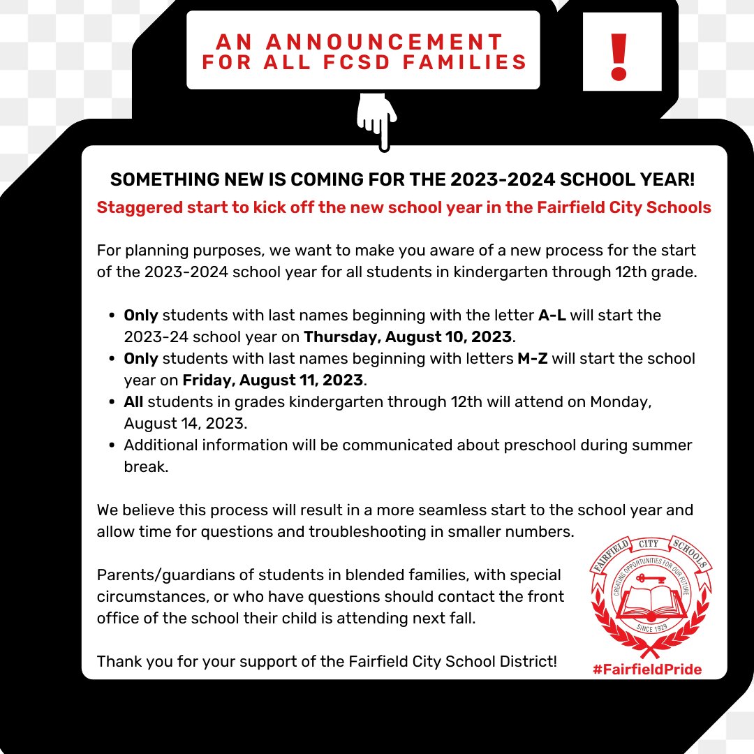 Fairfield City Schools tweet media