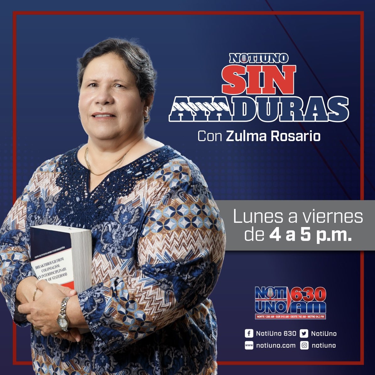 Hoy a las 4:00 PM voy a escuchar #SinAtaduras en @NotiUno. Quiero conocer lo que @Desdeelparaiso2 tenga que decir sobre la determinación de causa para arresto de la Representante Mariana Nogales en los dos cargos relacionados a la Ley de Etica Gubernamental.