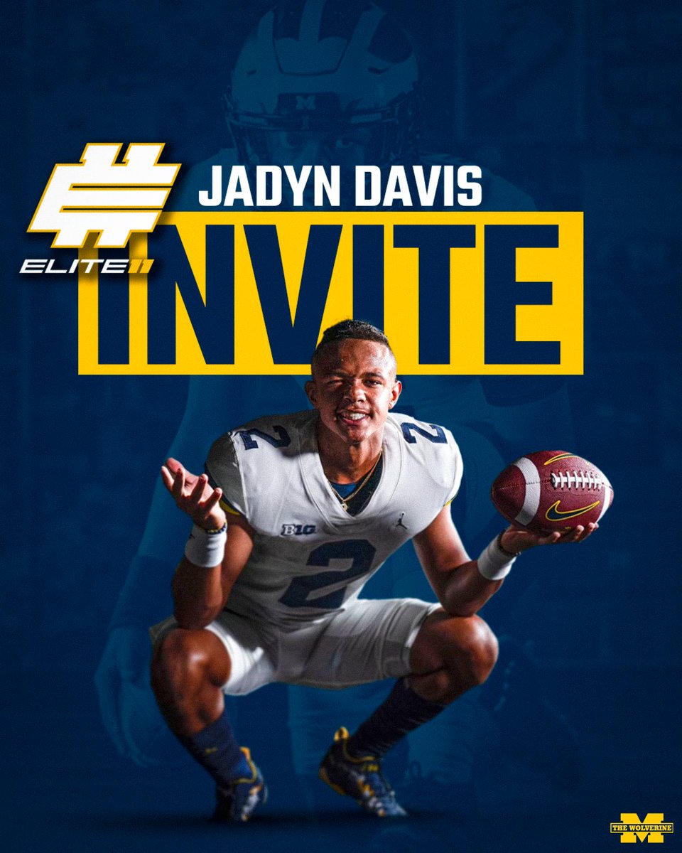 Michigan QB commit Jadyn Davis (@iamjadyndavis) received an invite to the Elite 11 Finals 🔥

on3.com/teams/michigan…