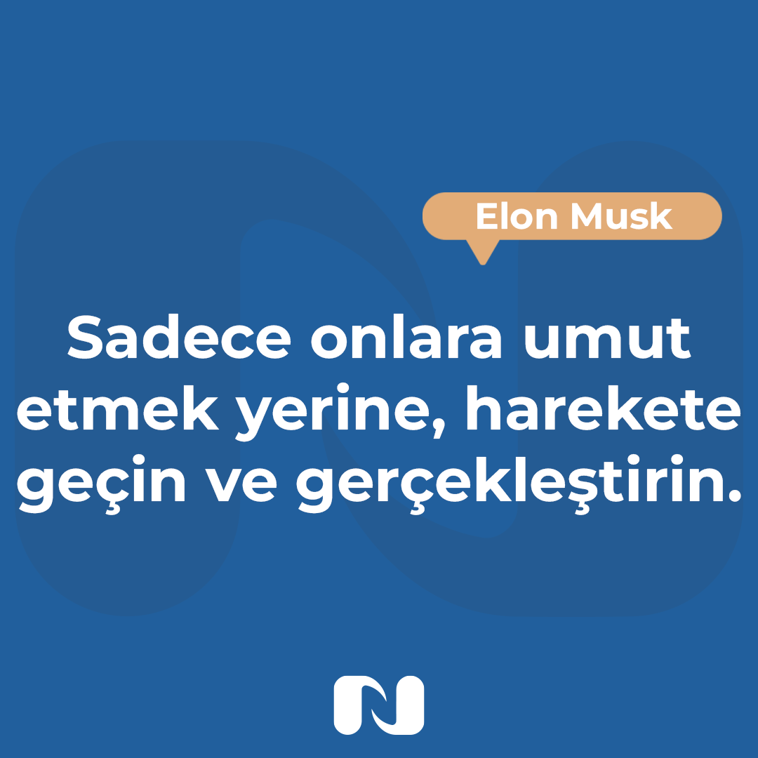 Sağlam adımlar atın! Şirket kurmak, kek pişirmek gibidir. Tüm malzemeleri doğru oranda katmanız gerekir.

#tuvao #ElonMusk #motivasyon