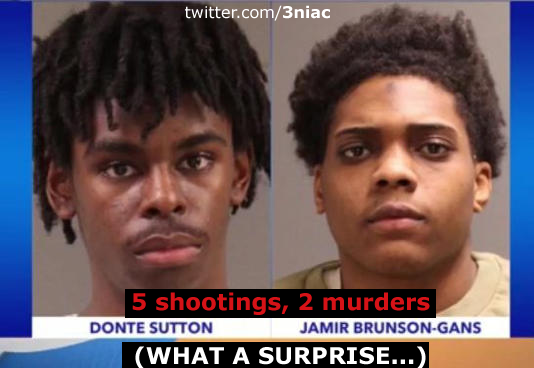 BNG gang members charged for 5 shootings, 2 murders (msn.com)
Police say the suspects are apart of a violent N.Philly Gang known as the “Big Naddy Gang” or “BNG.”
(But I guess BLM would scream 'They didn't do nuttin!!!')
#BlackCrime #BLM #crimewatch