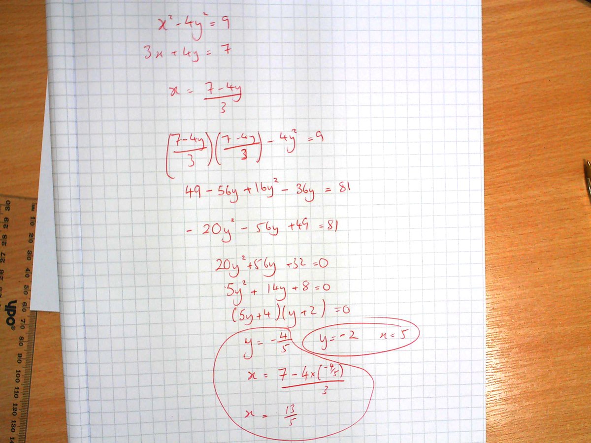 Dempseymaths's tweet photo. I wrote these simultaneous equations a while ago as Edexcel have asked them on Higher GCSE before and they're pretty tricky so quite good for your grade 8/9s. https://t.co/25g4yIgqeU