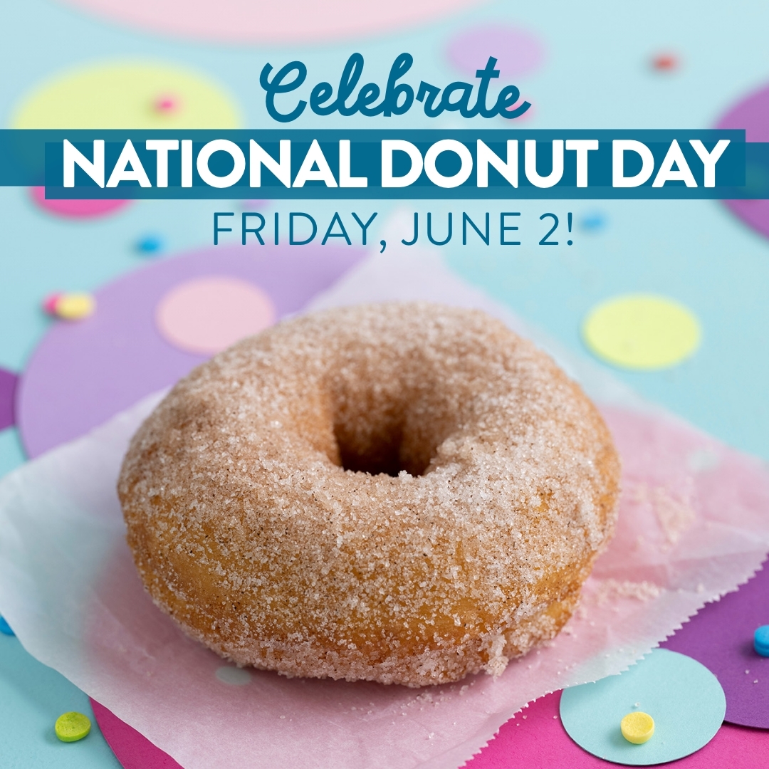 Our favorite holiday of the year is almost here. Visit us in-shop on Friday, June 2 for National Donut Day and receive a FREE Cinnamon Sugar Donut, no purchase necessary! 🍩

#nationaldonutday #donutday #donuts #donut #doughnuts #doughnut #singledonuts #myduckdonuts #duckdonuts