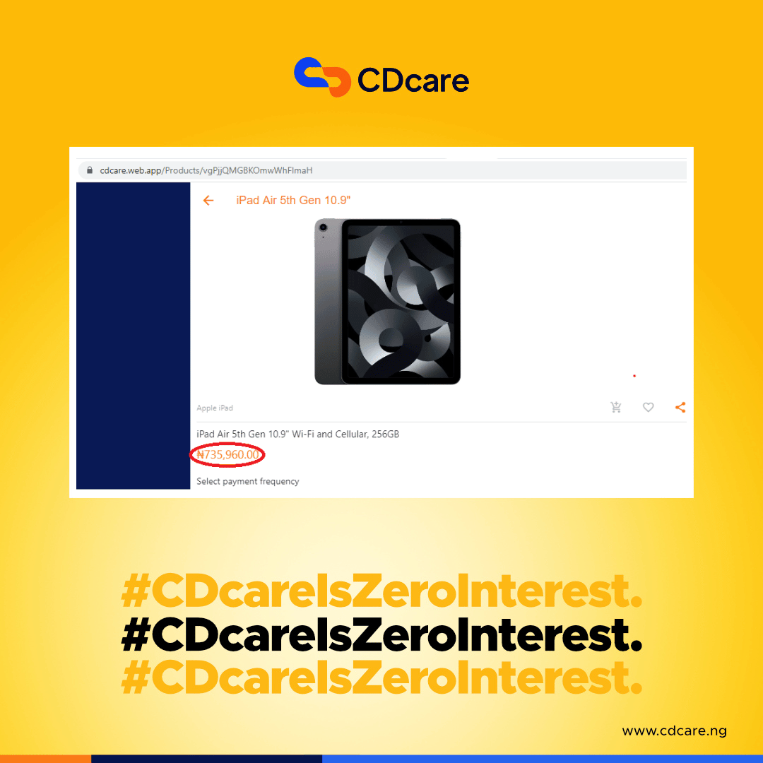 CDcareNG's tweet photo. All items on the CDcare app are sold at normal market price when you compare our prices with leading Nigeria suppliers.
Visit https://t.co/rgqDFXAmbr to start paying small small today
#CDcareIsZeroInterest #paysmallsmall #ZeroInterest #normalmarketprice #savetopaylater https://t.co/bplZkWdEDM
