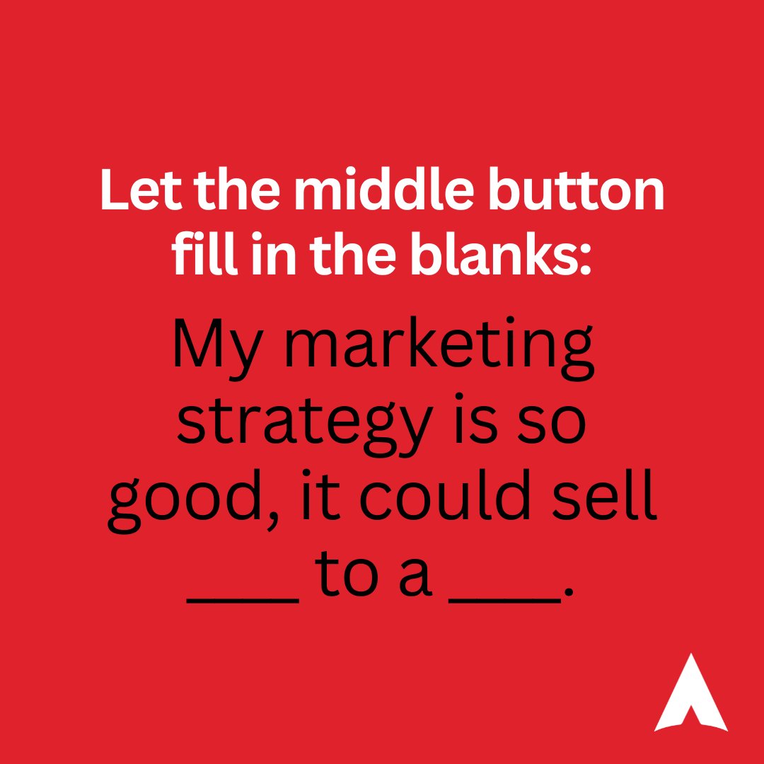 dayvision's tweet photo. My marketing strategy is so good that it could sell out to a lot more than we just thought. Vague, but it sounds effective 😂

#fillintheblank #marketing #digitalmarketing https://t.co/F7AOIsJftF