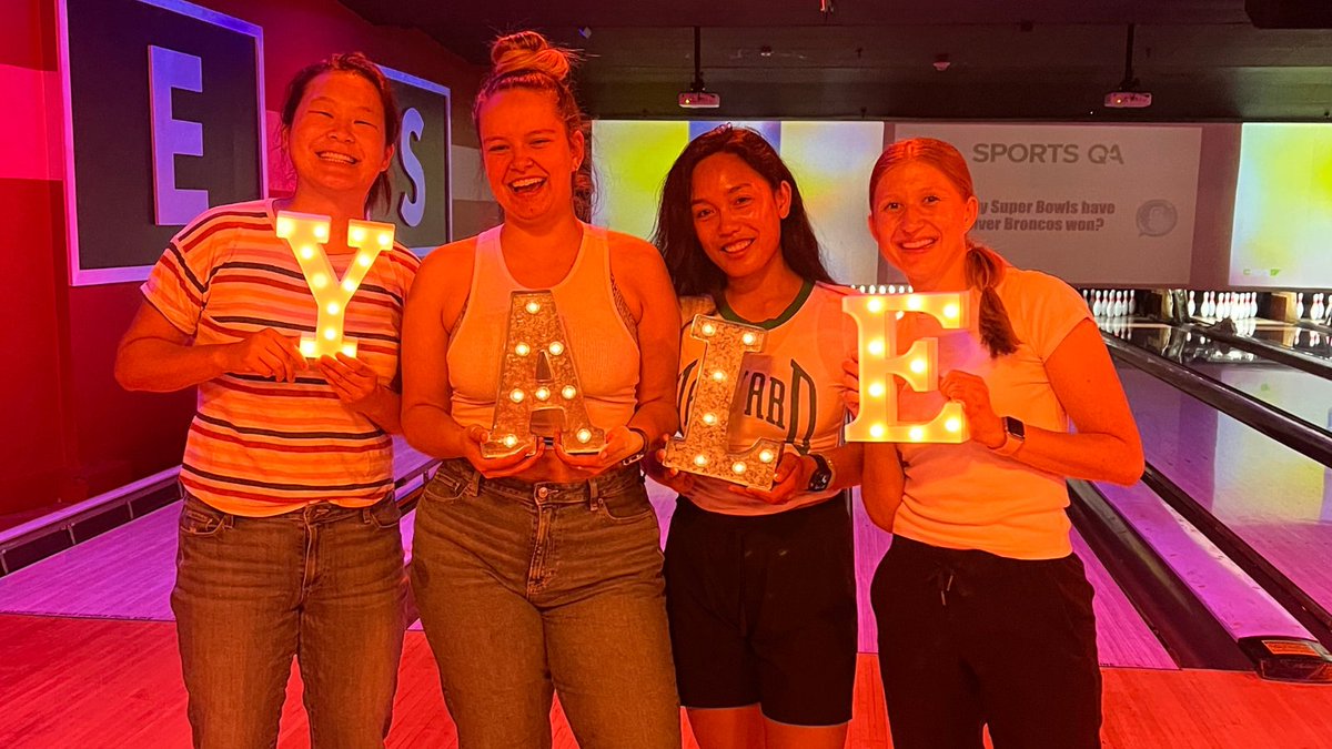 YaleNursing's tweet photo. When finals are finished, there is only one thing left to do: #GoBowling.
#TBT #BestShoes https://t.co/J8rCIXxEly