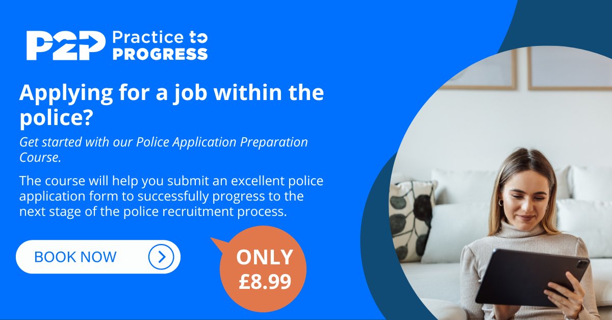 practice2prog's tweet image. 🌟A strong application with compelling evidence and examples to stand out from the rest will be needed if you're a Police Staff member going for promotion. Kickstart your application with our e-learning course for just £8.99⬇️practicetoprogress.com/courses/police…