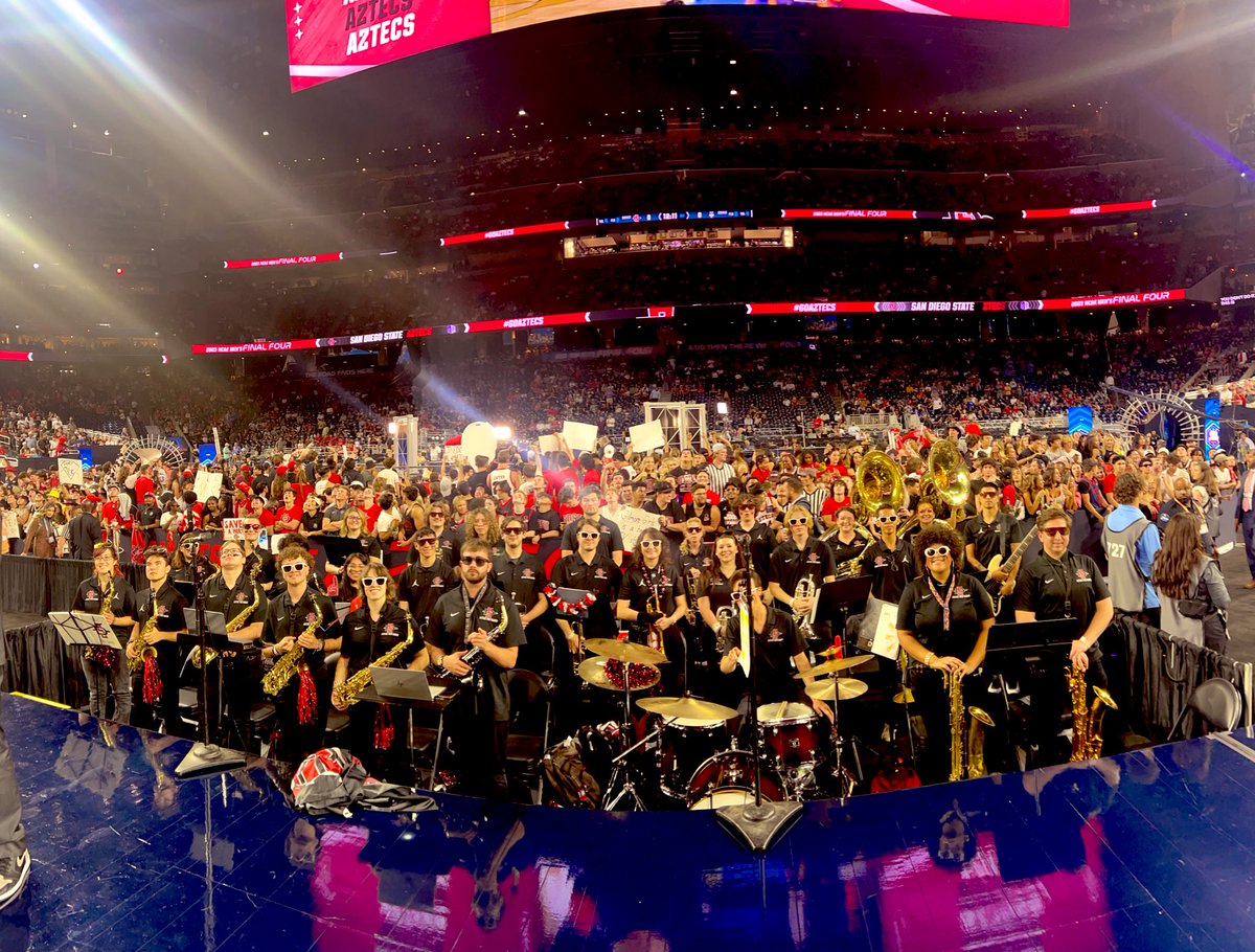 aztecpepbands's tweet image. Still processing. Man, performing for 72,000 was FUN. Can’t wait to do it again soon!  😎 #finalfour2023