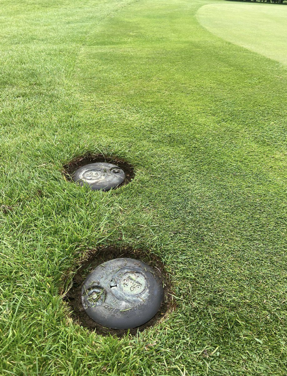 It’s the little jobs around the course that can make all the difference, the boys have been out this afternoon cutting and trimming the pop ups