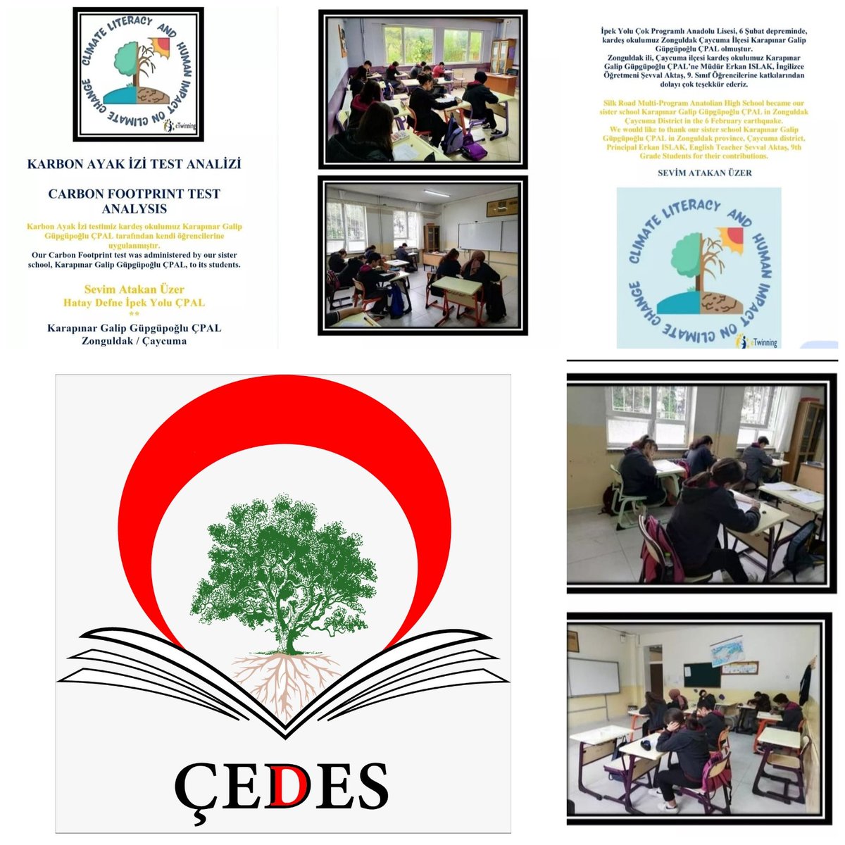 caycumailcemem's tweet photo. Karapınar Galip Güpgüpoğlu ÇPAL ,ÇEDES Projesi kapsamında  Hatay da bulunan kardeş okulunun "Climate Literacy and Human Impact on Climate Change" eTwinning Projesi, "Karbon Ayakizi" çalışmalarına katkı sağladılar.🌿

@cedesturkiye 
@ismailbas67
@karapinargg https://t.co/9BMzoeLJBH
