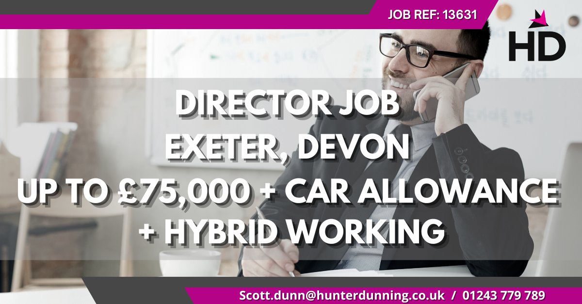 DIRECTOR JOB Offering up to £75,000 + Car allowance + Hybrid working!

Apply below:
pulse.ly/cnqusjt47a

#townplannerjob #townplanner #townplanning #director #directorjob #planning #londonjobs #jobhunt #jobsearch #jobseeker #recruiting #jobopening #hiringandpromotion