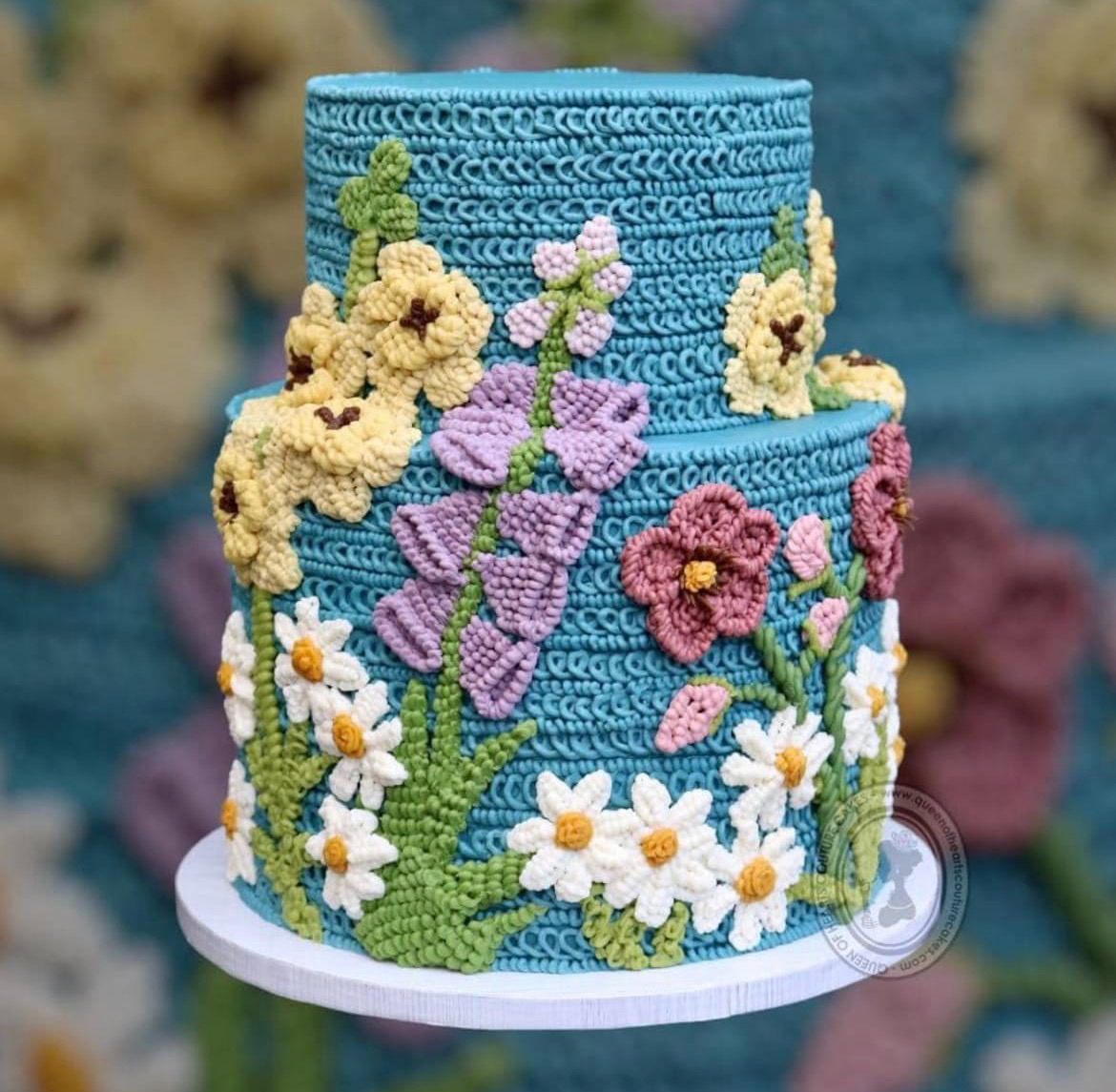 #edible #frosting #cake #dessert #confection that looks like #crochet #knit #knitting #foodaddict #cakedecoration #cakedecorating #cakedesign