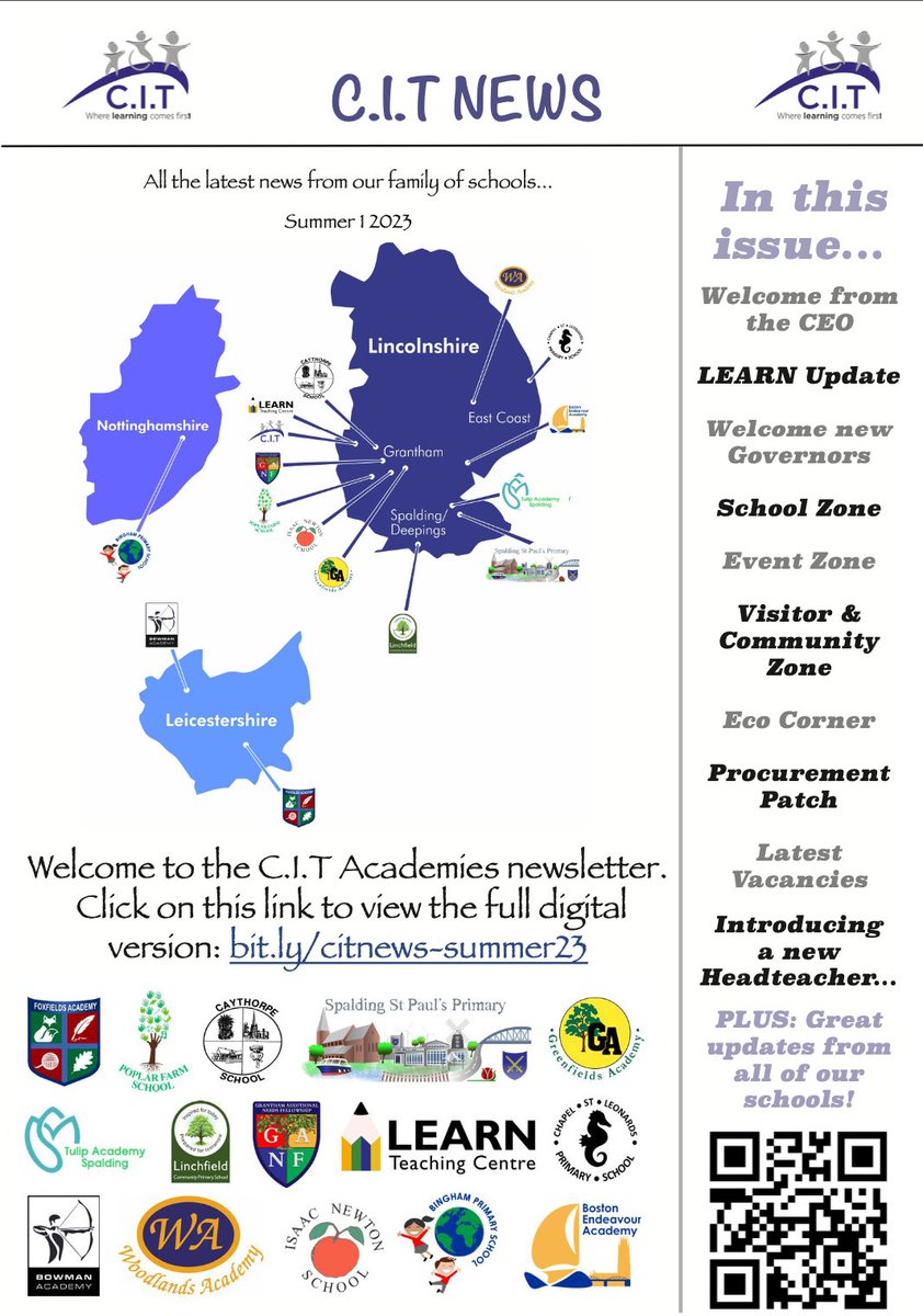 𝗖𝗜𝗧 𝗡𝗲𝘄𝘀 is live!

Read about all of the latest updates and stories here: bit.ly/citnews-summer…

#edutwitter #teachertwitter #ukedchat #lincolnshire #nottinghamshire #leicestershire 

@BostonEndeavour @isaacnewtonsch @LEARNteachcen